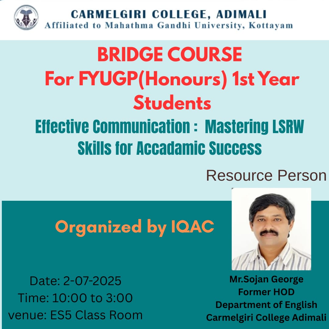 Bridge Course for First Year Students